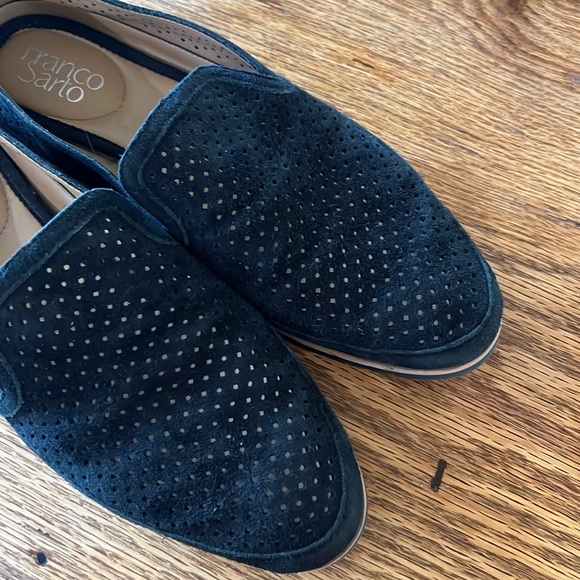 Loafers Suede Black.  Size 9. Franco Sarto - Picture 2 of 7